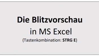 Titelbild Excel Blitzvorschau